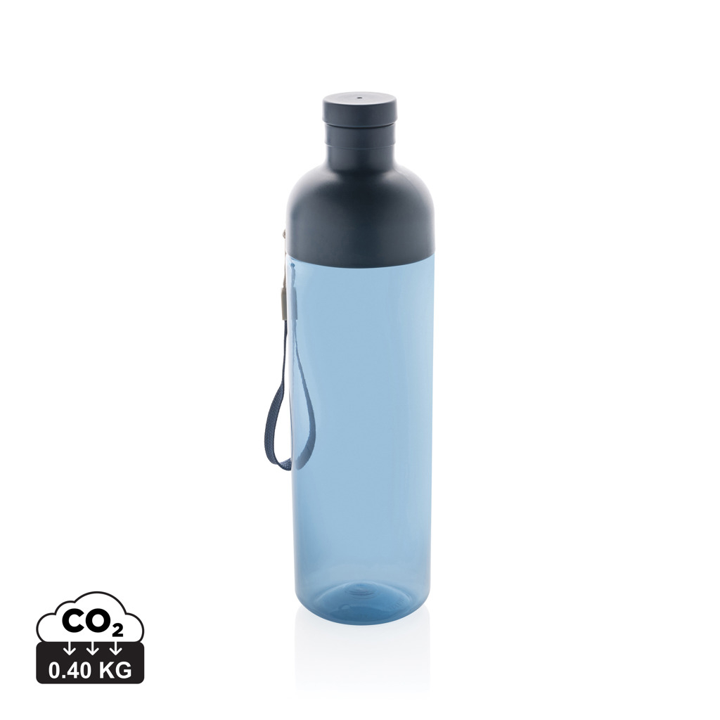 Bouteille d'eau publicitaire 600ml en rPET Impact Bleu marine